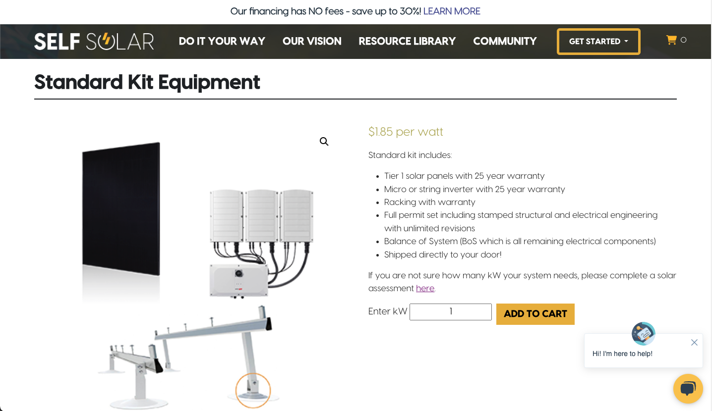 eCommerce - Self Solar Product